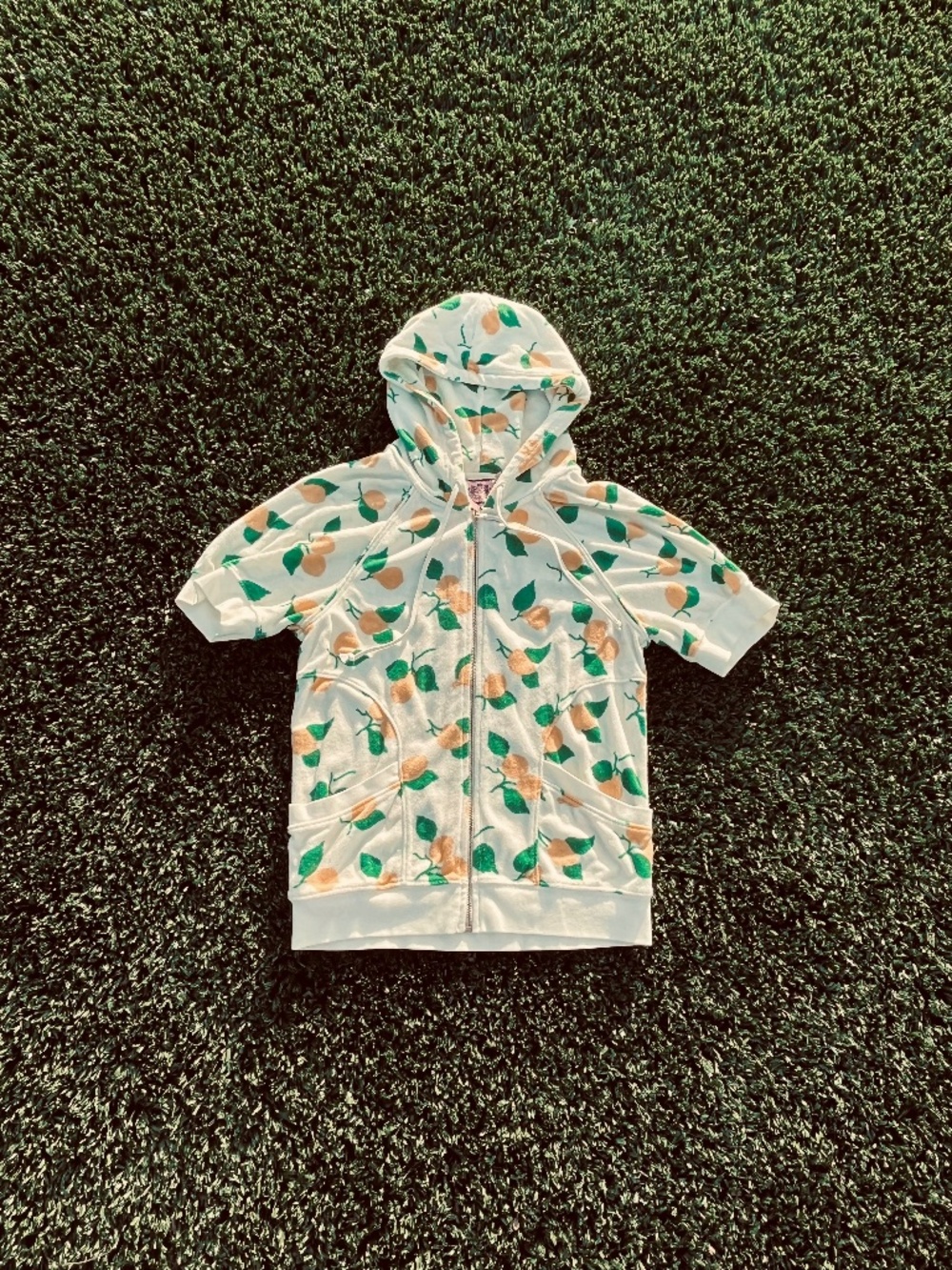 Short Sleeve Zip Up Hoodie